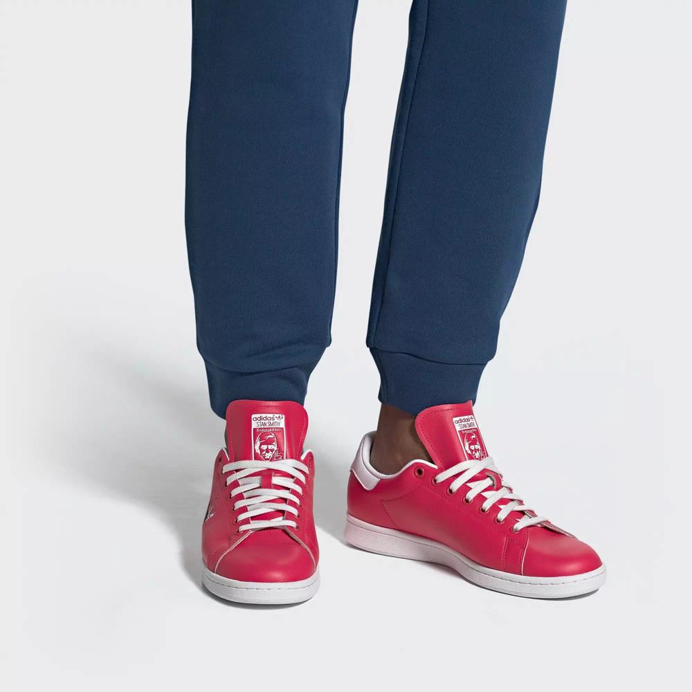 Adidas Stan Smith Tenis Rojos Para Hombre (MX-55019)